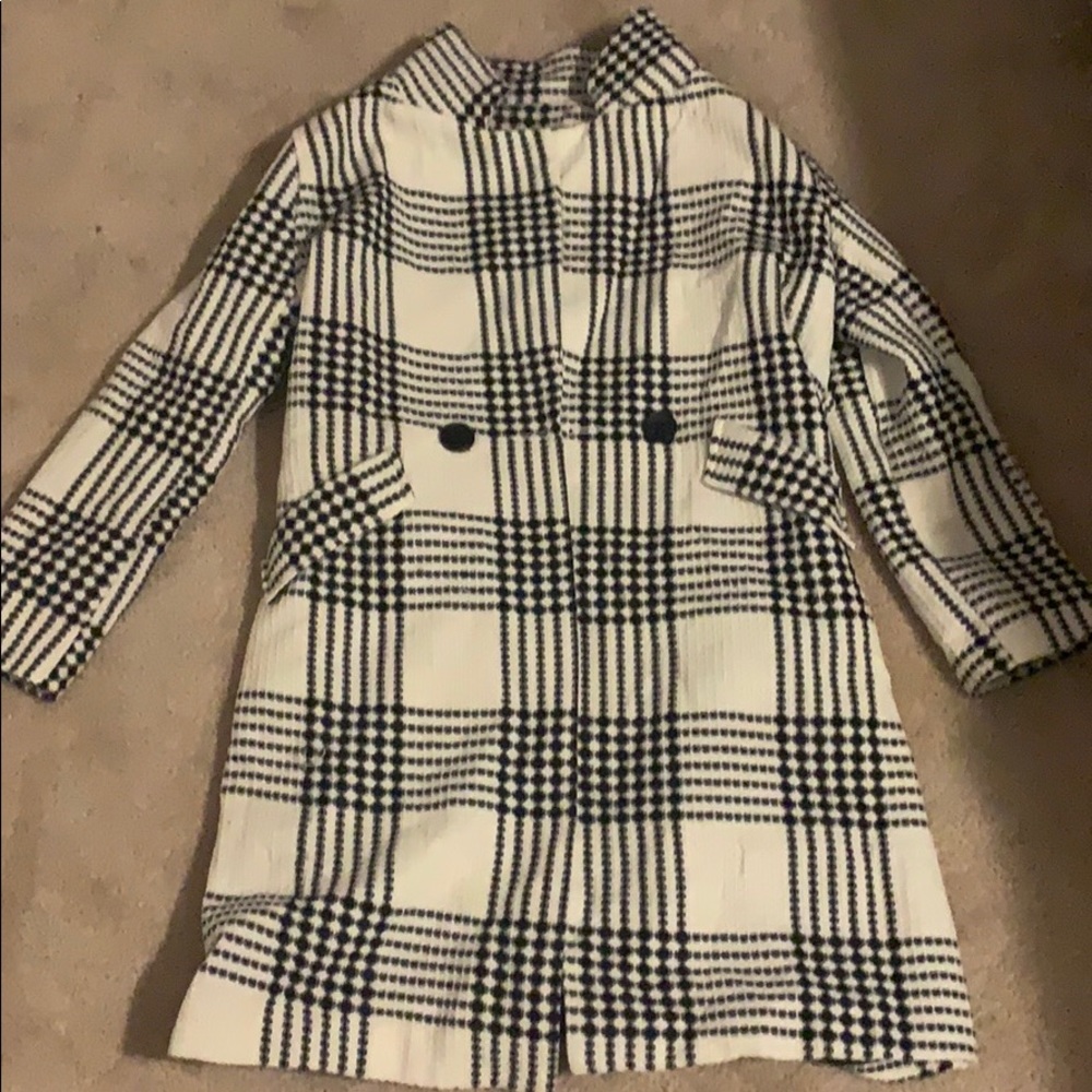 Tie Plaid Coat
